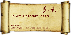 Jenet Artemíszia névjegykártya